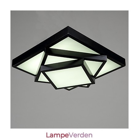 Square Flush Mount Modern Contemporary Ceiling Light Metal