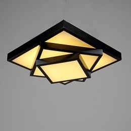 Square Flush Mount Modern Contemporary Ceiling Light Metal