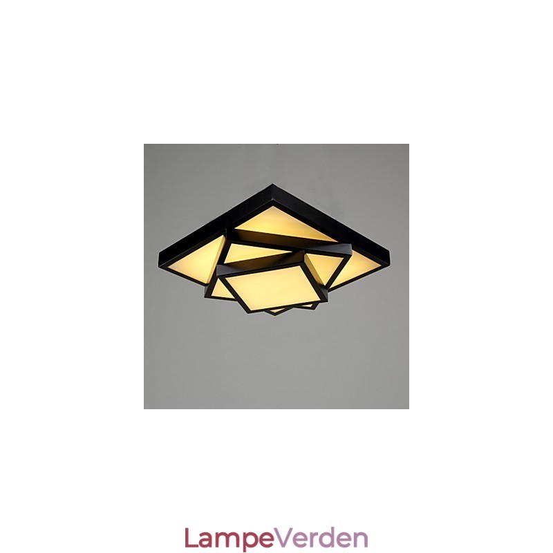 Square Flush Mount Modern Contemporary Ceiling Light Metal