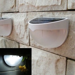 Solcelledrevet lampe udendørs havelys Automatisk sensor aktiveret solcellelys (hvid)