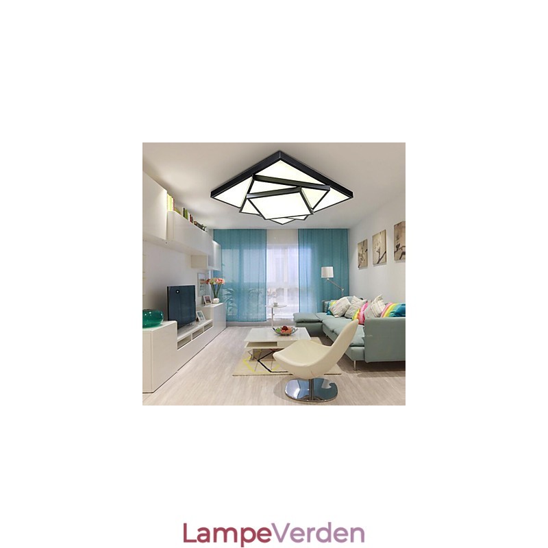 Square Flush Mount Modern Contemporary Ceiling Light Metal