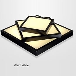 Square Flush Mount Modern Contemporary Ceiling Light Metal