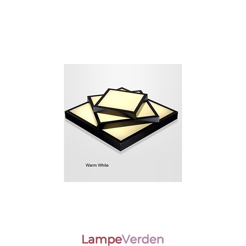 Square Flush Mount Modern Contemporary Ceiling Light Metal