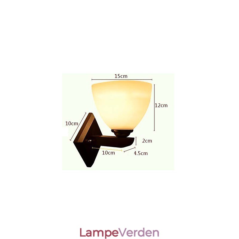 Væglampe Glas Varm moderne væglampe af hovedet af en seng lyser