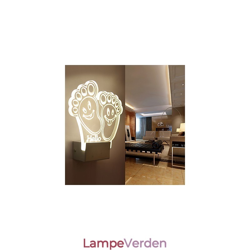 Akryl væglampe PVC-lampe Light Chip Modern Contemporary Metal
