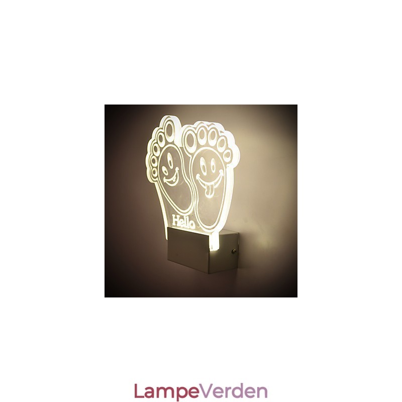 Akryl væglampe PVC-lampe Light Chip Modern Contemporary Metal