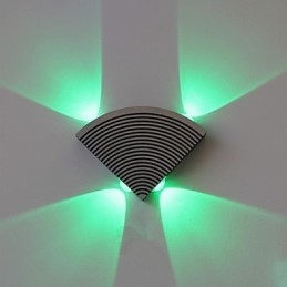 Ventilator Væglampe Fire Lys Grøn Aluminium Akryl
