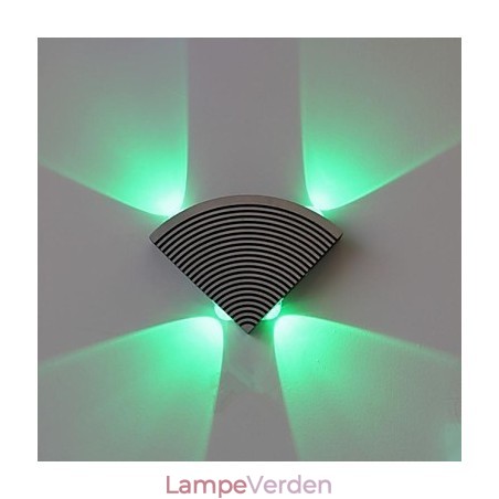Ventilator Væglampe Fire Lys Grøn Aluminium Akryl Ventilator Væglampe Fire Lys Grøn Aluminium Akryl
