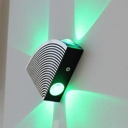 Ventilator Væglampe Fire Lys Grøn Aluminium Akryl