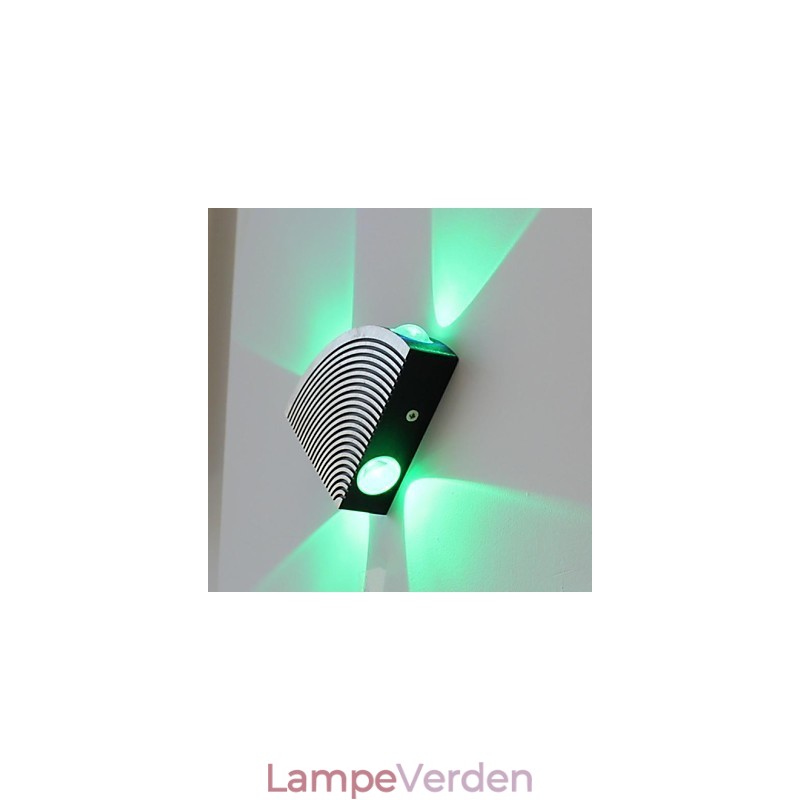 Ventilator Væglampe Fire Lys Grøn Aluminium Akryl