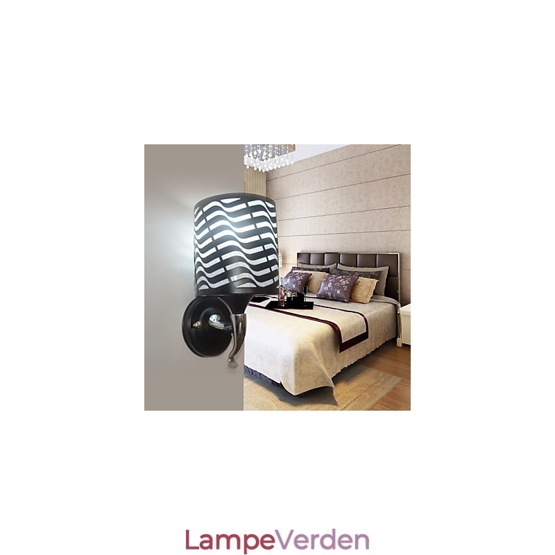Smedejern fåreskind moderne væglampe lys