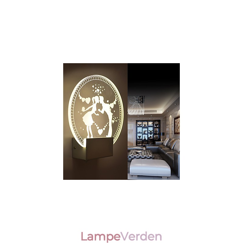 Akryl Væglampe PVC Lampe Lys Moderne Moderne Metal