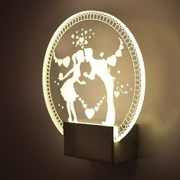 Akryl Væglampe PVC Lampe Lys Moderne Moderne Metal