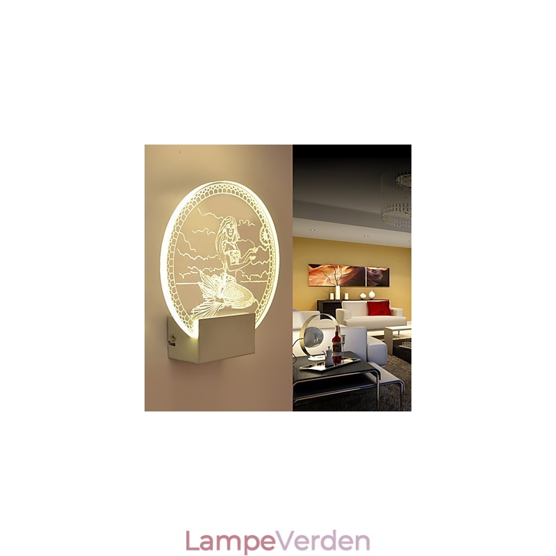 Akryl Væglampe PVC Lampe Lys Moderne Moderne Metal