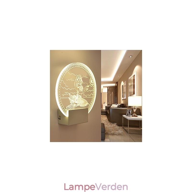 Akryl Væglampe PVC Lampe Lys Moderne Moderne Metal