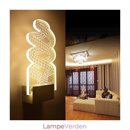 Akryl væglampe PVC-lampe Light Chip Modern Contemporary Metal