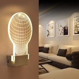 Akryl væglampe PVC-lampe Light Chip Modern Contemporary Metal