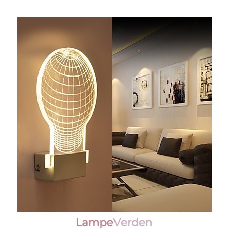 Akryl væglampe PVC-lampe Light Chip Modern Contemporary Metal Akryl væglampe PVC-lampe Light Chip Modern Contemporary Metal