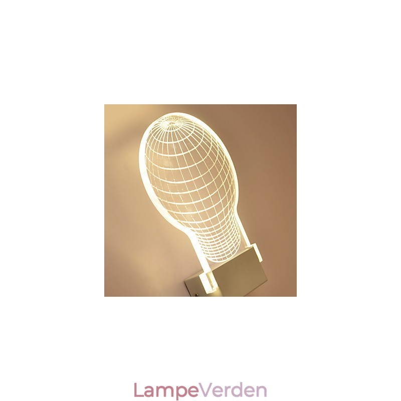 Akryl væglampe PVC-lampe Light Chip Modern Contemporary Metal