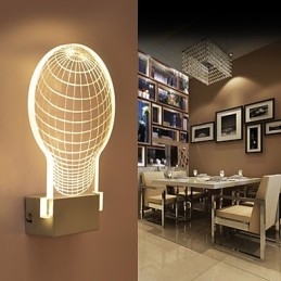 Akryl væglampe PVC-lampe Light Chip Modern Contemporary Metal