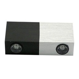 Moderne Væglampe med Halv Sølv Halv Sort Chic Design Cubic Body 2 s