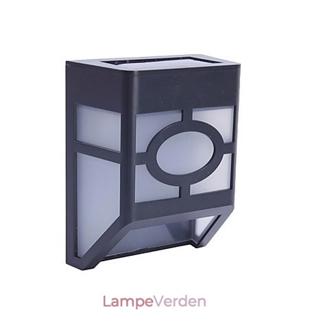 Varm gul Solcelledrevet vægmontering 2 Lantern Light Deck Lamp