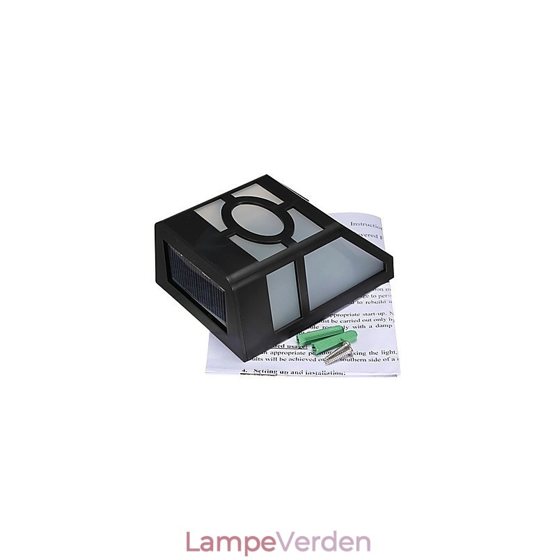 Varm gul Solcelledrevet vægmontering 2 Lantern Light Deck Lamp