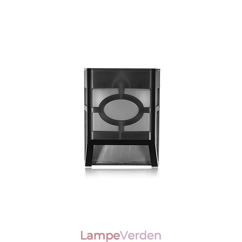Varm gul Solcelledrevet vægmontering 2 Lantern Light Deck Lamp