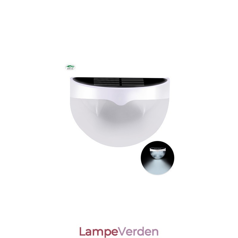 Solcelledrevet Vandtæt IP55 Lampe Hvid + Sort