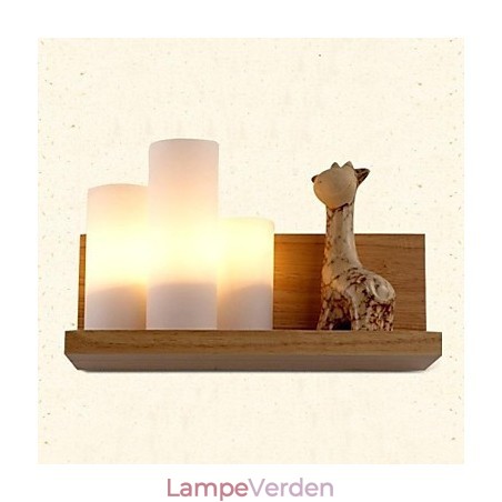 Væglampe tre lys og glas