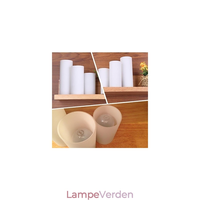 Væglampe tre lys og glas