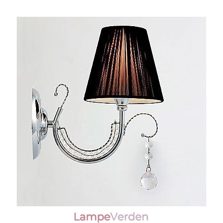 Moderne væglampe med stofskærm lysekrone stil arm krystaldråbe Moderne væglampe med stofskærm lysekrone stil arm krystaldråbe