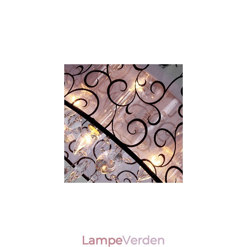 Moderne moderne tromle krystal galvaniseret metal Flush Mount