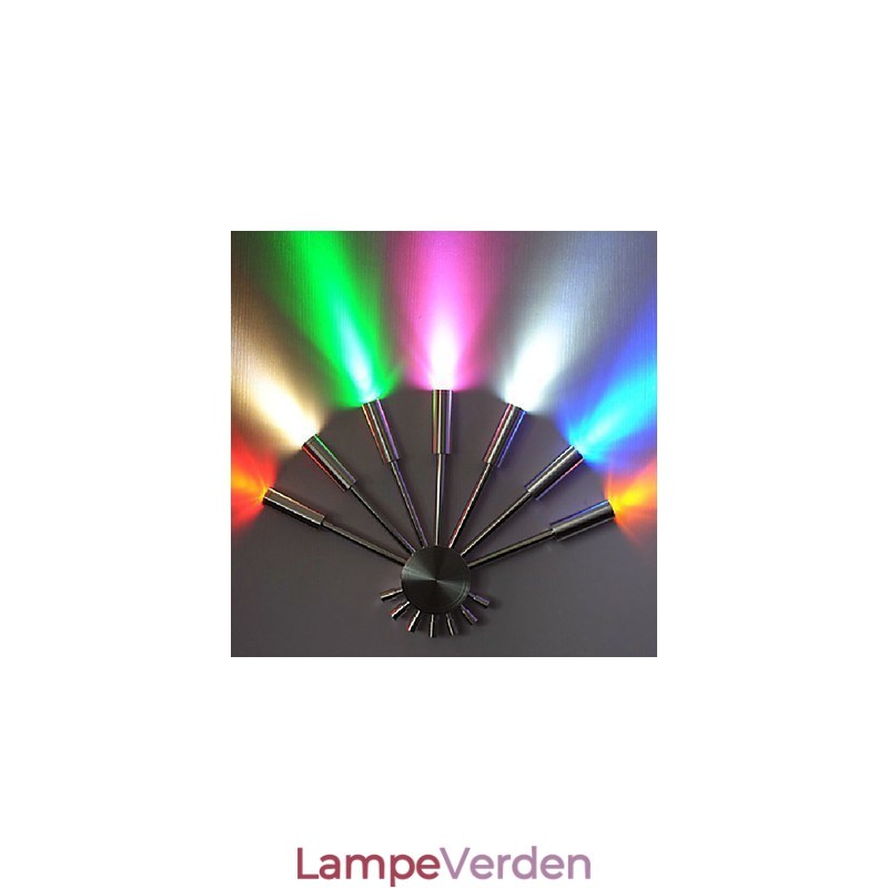 Moderne væglampe med spredende lys vifteformet 7 metalpinde Chic stil
