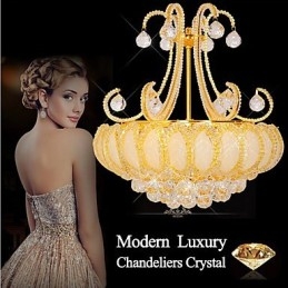 Moderne luksus lysekrone Crystal Pendel Diameter 50CM Indeholder 8 pærer