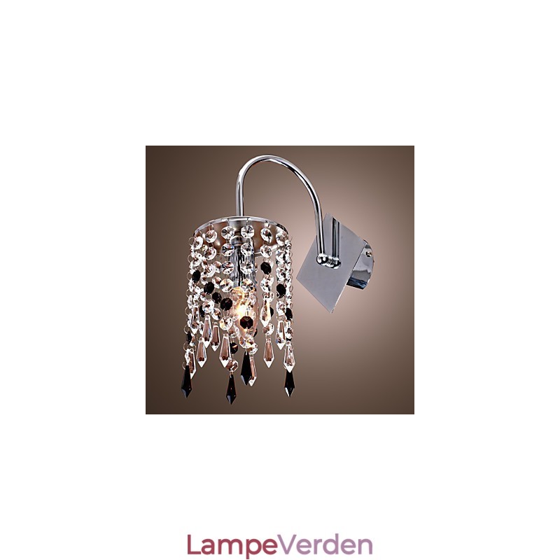 Væglampe med elegant krystaldråbe