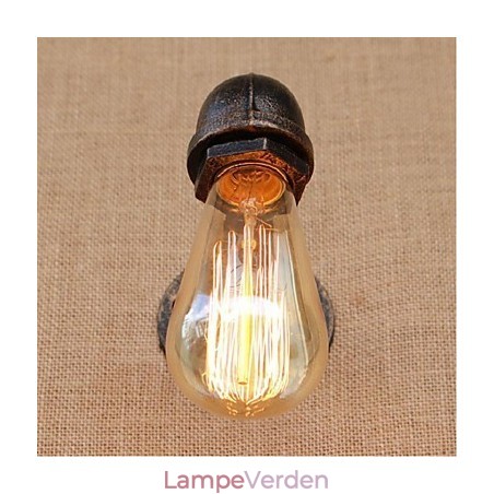 Nostalgi Simpel Vandrør Dekorativ Lille Væglampe Væglampe