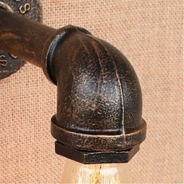 Nostalgi Simpel Vandrør Dekorativ Lille Væglampe Væglampe