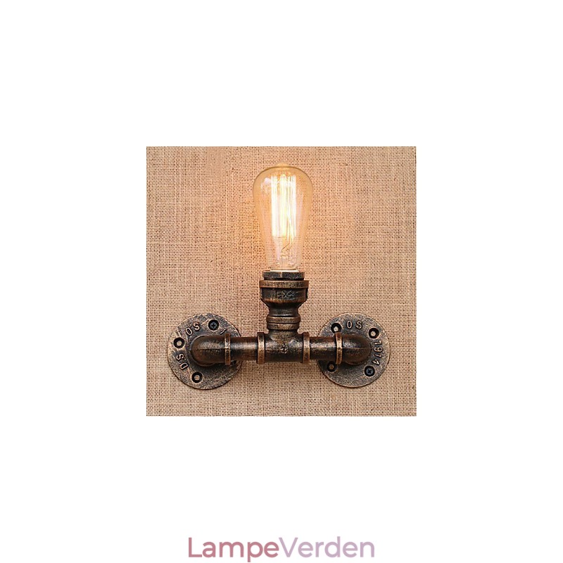 Nostalgi Simpel Vandrør Dekorativ Lille Væglampe Væglampe