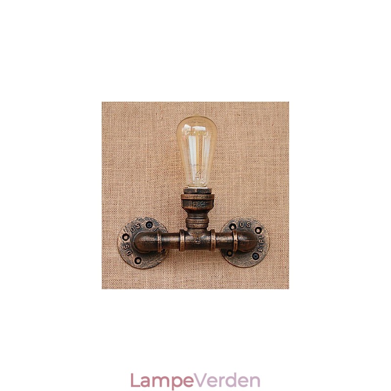 Nostalgi Simpel Vandrør Dekorativ Lille Væglampe Væglampe