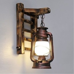 Kinesisk retro nostalgi kreativ belysning petroleumslampe lanterner Wall Sconces Wall Light