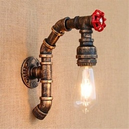 Rustik Lodge Antik Messing Funktion til Ambient Light Wall Sconces Wall Light