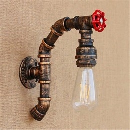 Rustik Lodge Antik Messing Funktion til Ambient Light Wall Sconces Wall Light