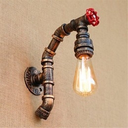 Rustik Lodge Antik Messing Funktion til Ambient Light Wall Sconces Wall Light