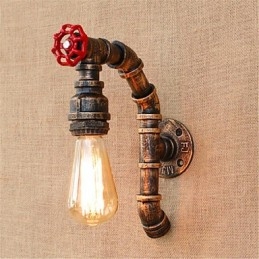 Rustik Lodge Antik Messing Funktion til Ambient Light Wall Sconces Wall Light