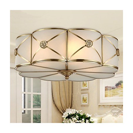 Traditionel klassisk rustik Lodge Messing Metal Flush Mount Traditionel klassisk rustik Lodge Messing Metal Flush Mount
