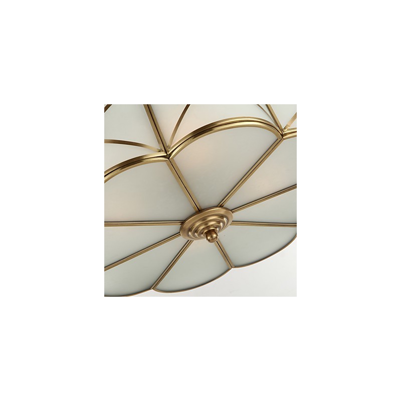 Traditionel klassisk rustik Lodge Messing Metal Flush Mount