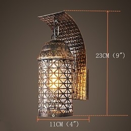 Rustik Lodge Maleri Funktion til Mini Style Uplight Væglamper Væglampe