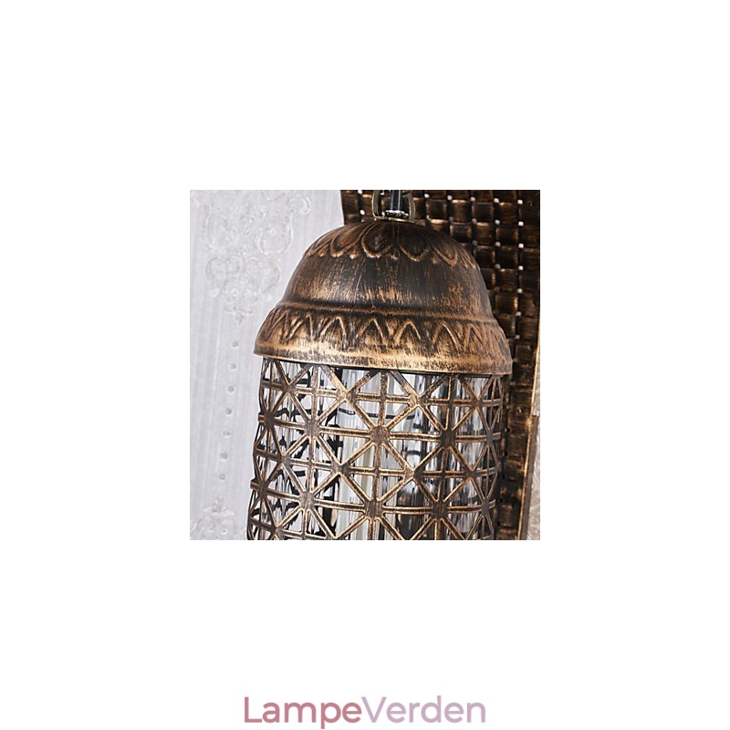 Rustik Lodge Maleri Funktion til Mini Style Uplight Væglamper Væglampe