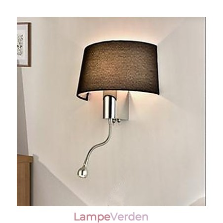 Hotelværelset Soveværelse Gang Stoflampe Sengelampe Med amerikansk sengelampekontakt